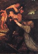 Sir John Everett Millais The Rescue oil on canvas
